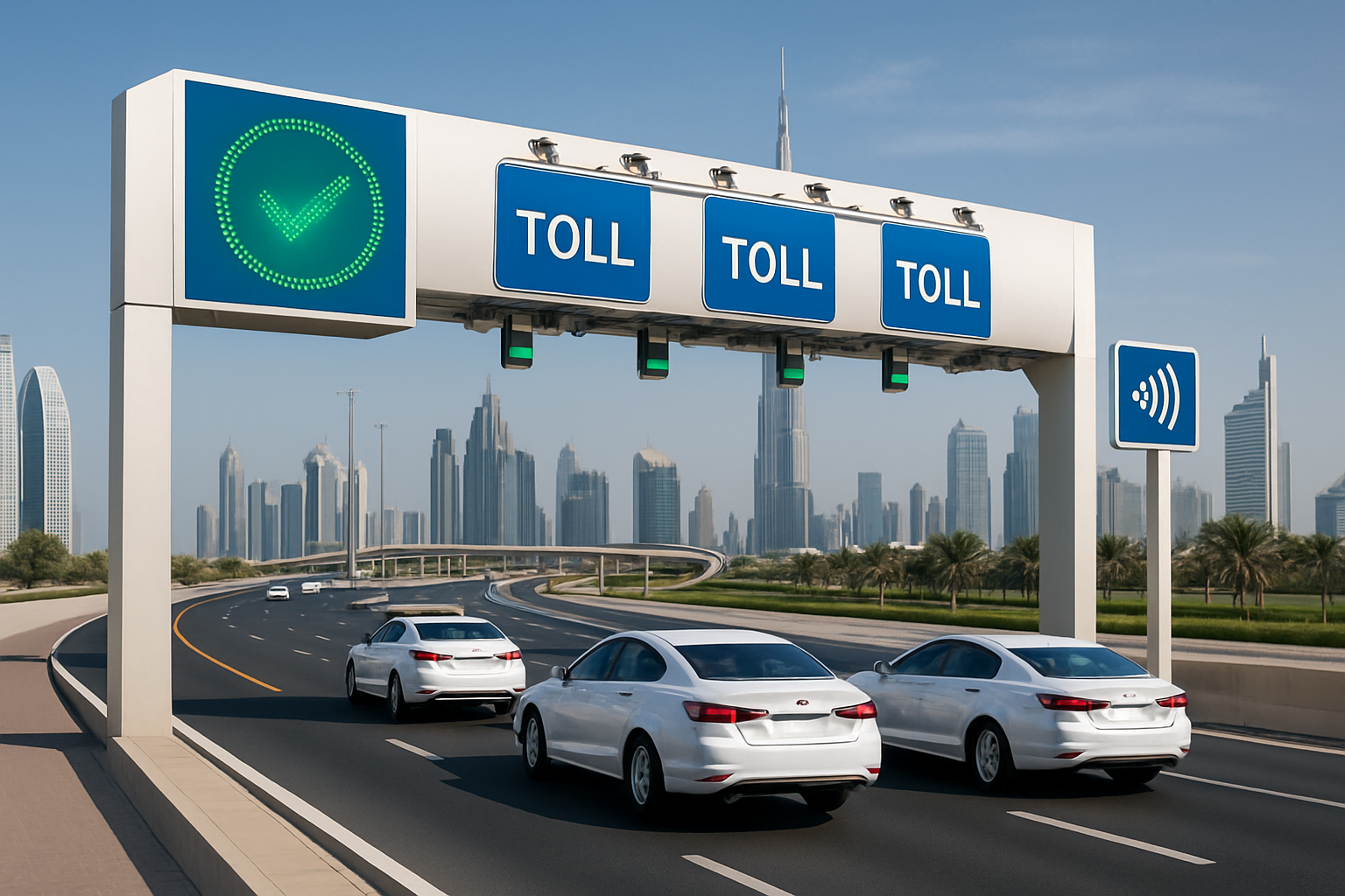 Advanced toll road technology in Dubai